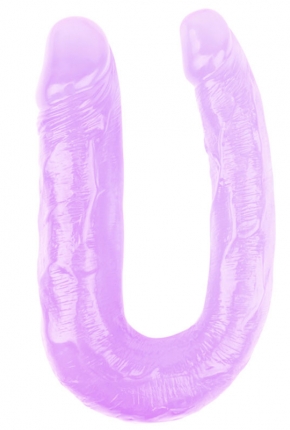 Hi-Rubber effaf Jel ift Tarafl Eik Dildo - 17cm Mor
